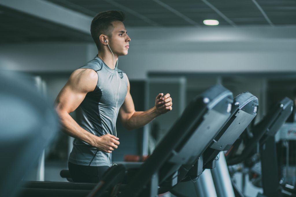 running on treadmill