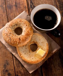 bagel and coffee