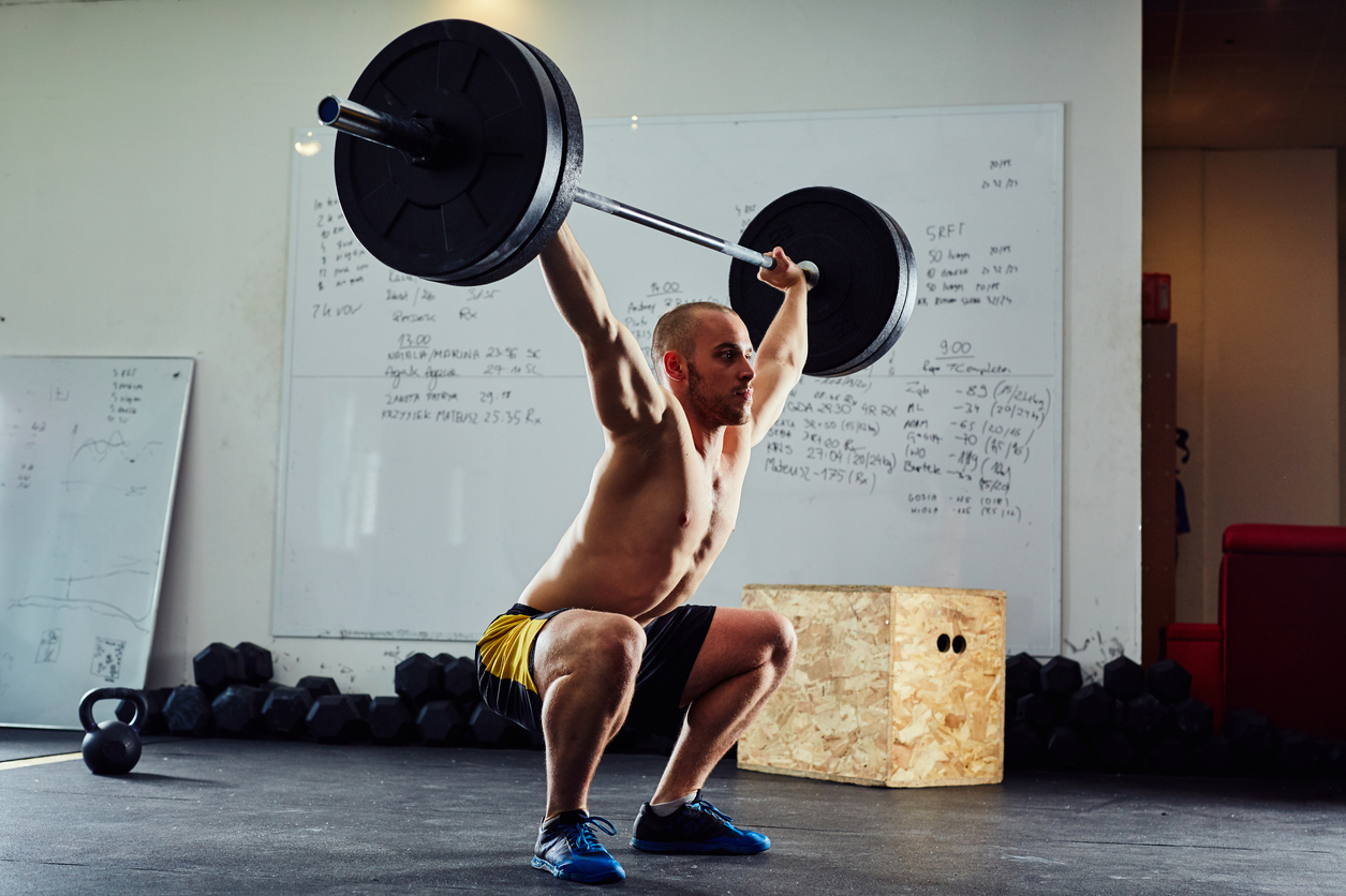 Lifting Olympic Barbell overhead