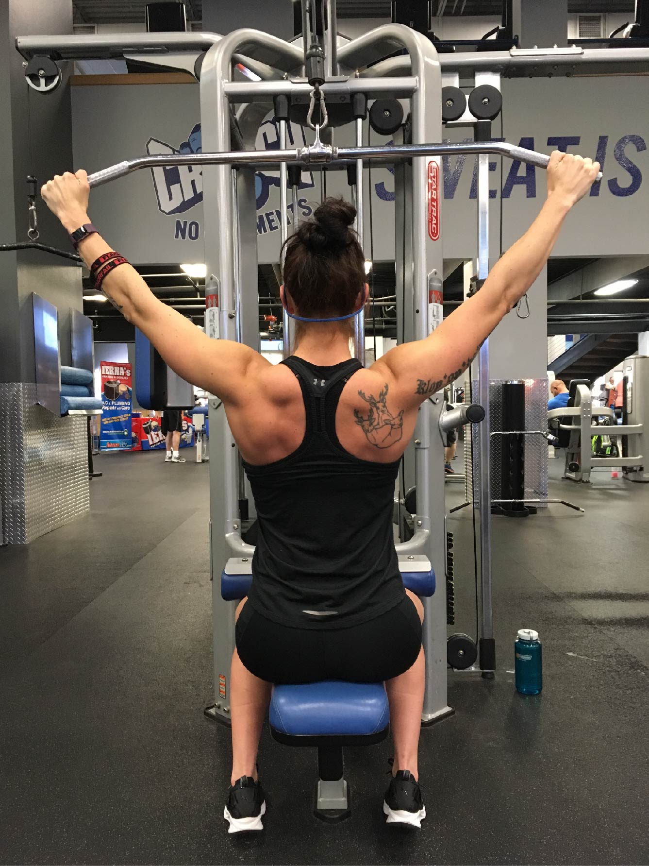 Wide lat pull discount downs