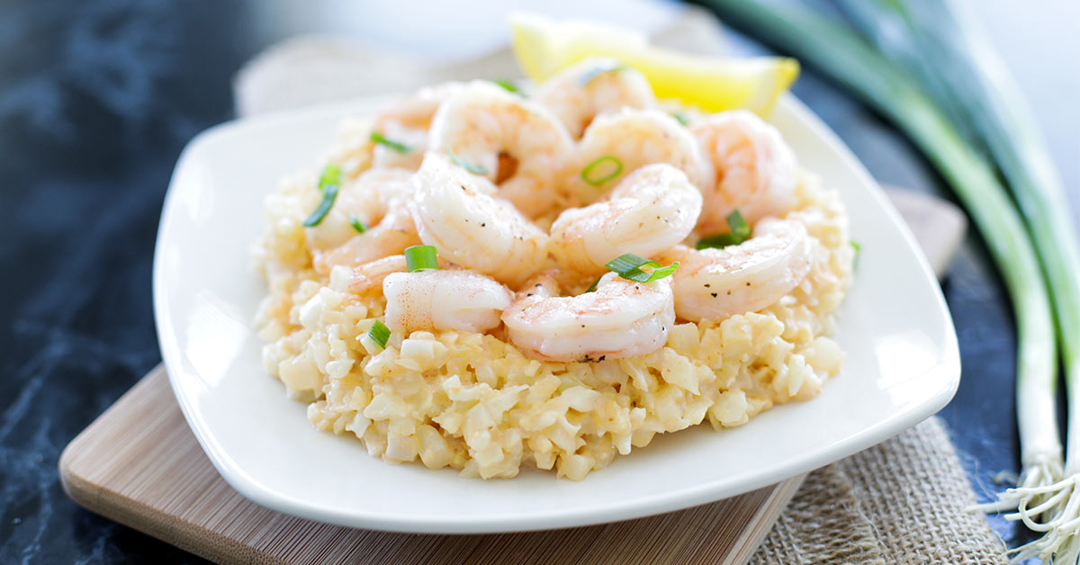 Healthy Southern Style Shrimp & “Grits”