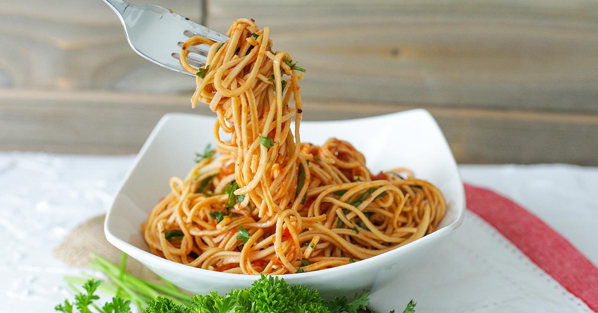 10 Minute Protein Packed Vegan Spaghetti