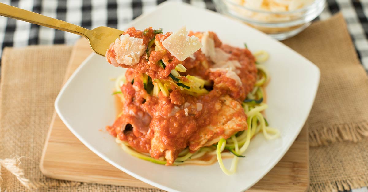 Healthy Vodka Sauce Chicken & Zoodles