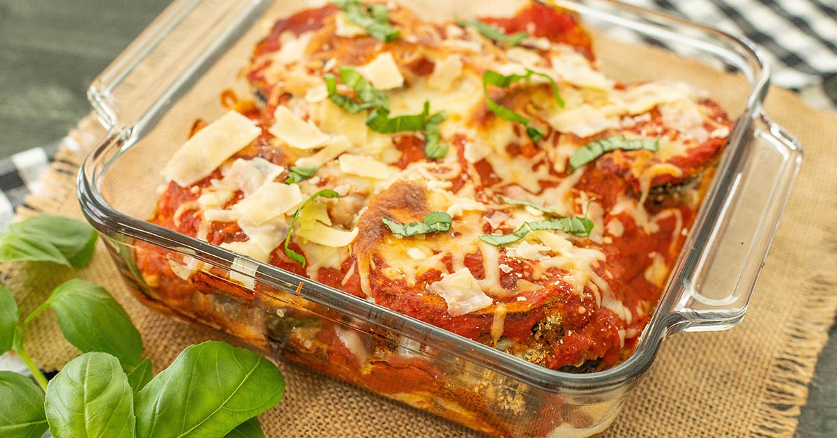 Healthy Baked Eggplant Chicken Parmesan